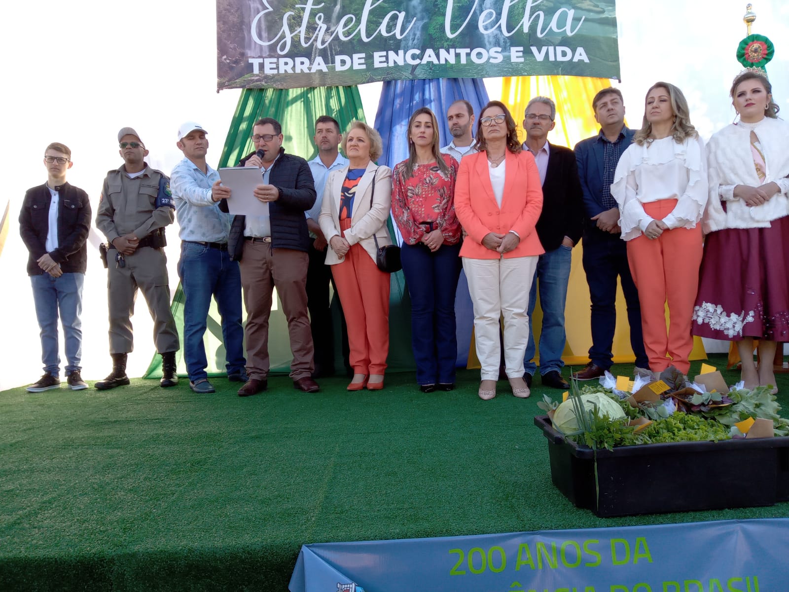 Vereadores de Estrela Velha participaram do Desfile Cívico.