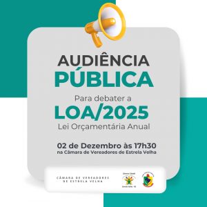 Participe da Audiência Pública para debater a LOA/2025